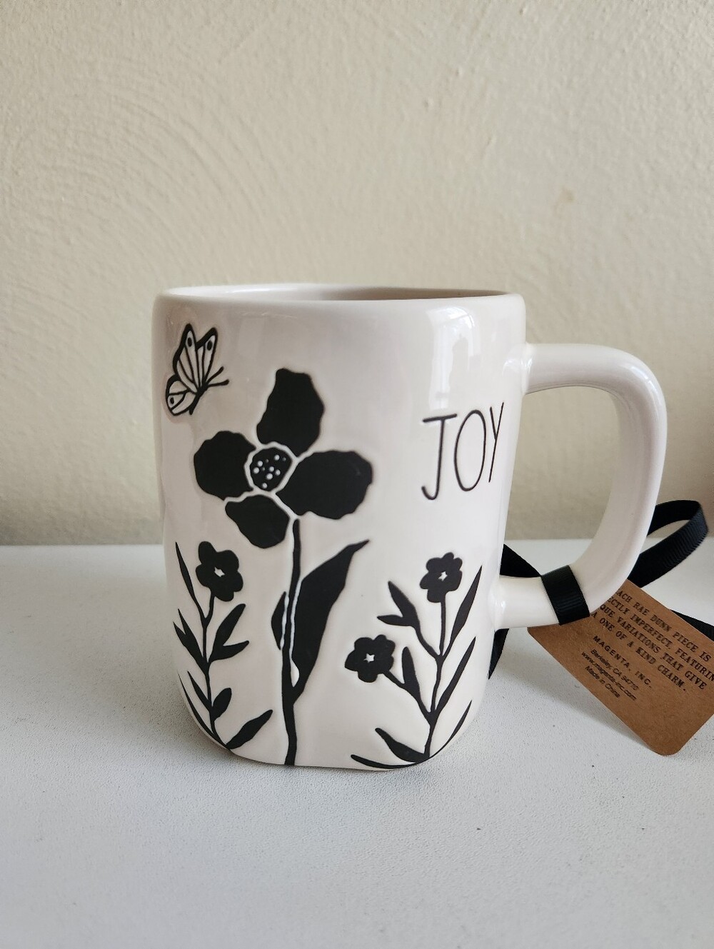 Rae Dunn Artisan Collection White Ceramic Mug by Magenta JOY